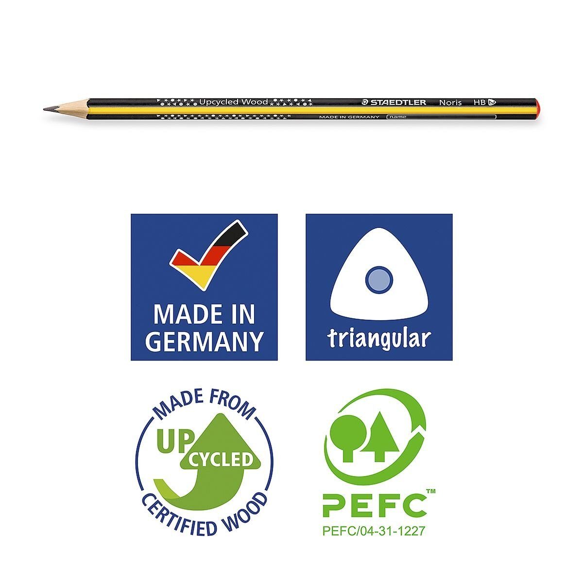 STAEDTLER Bleistift Noris 183, HB (mittelweich), Dreikant mit Soft-Oberfläche