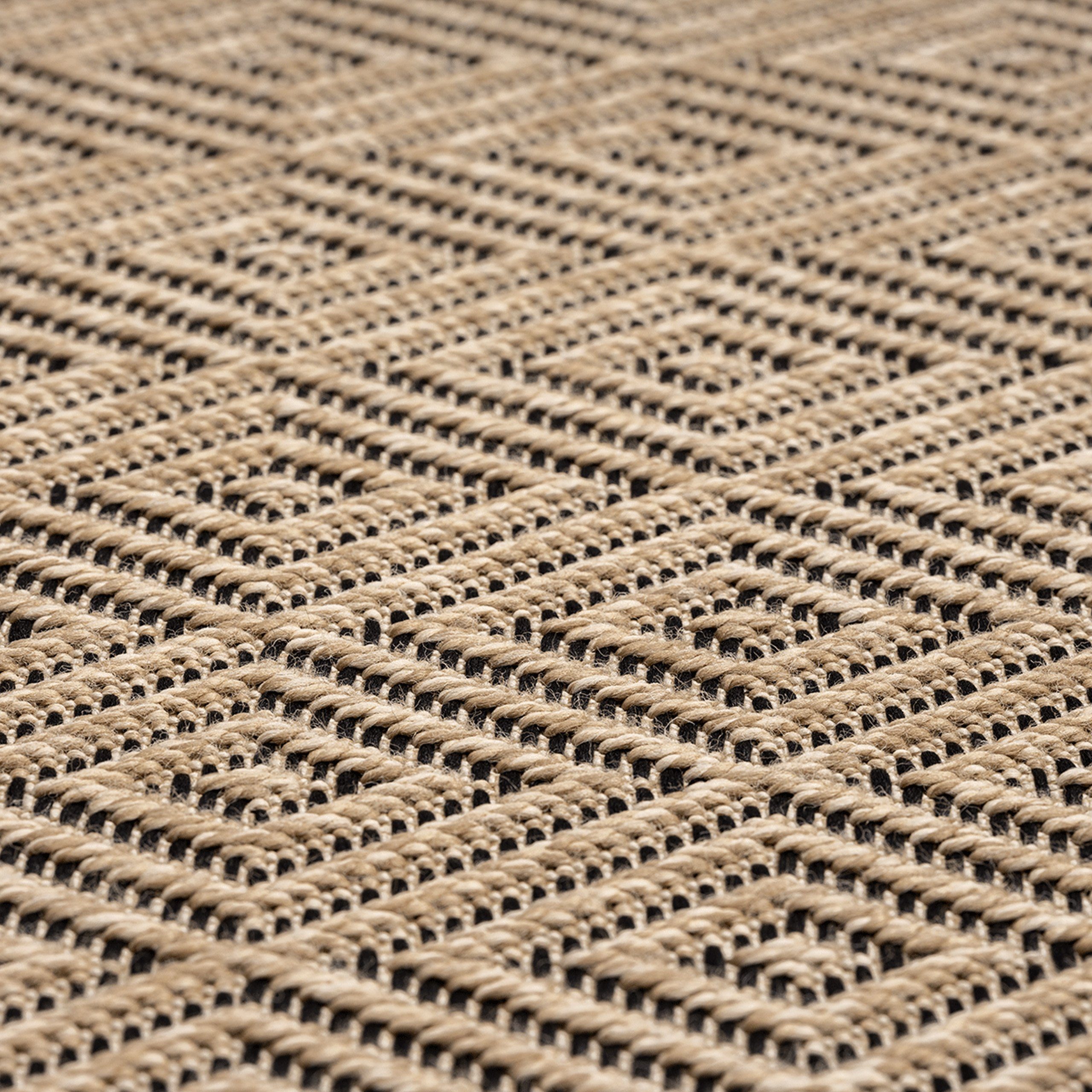 Carpetia Outdoorteppich Outdoorteppich robust und wetterfest - Rautenmuster günstig online kaufen