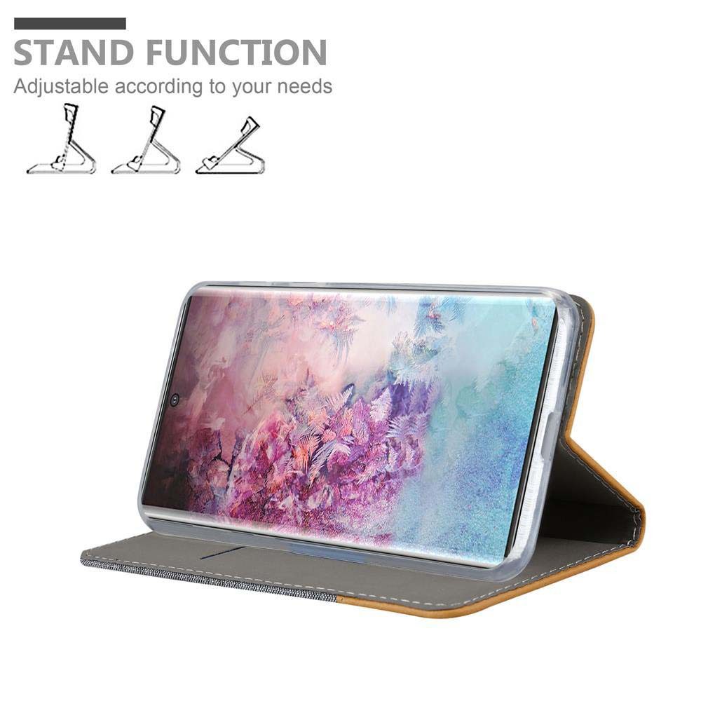 Cadorabo Handyhülle für Samsung Galaxy NOTE 10 PLUS Hülle Samsung Galaxy NOTE 10 PLUS, Klappbare Handy Schutzhülle - Hülle - mit Standfunktion und Kartenfach