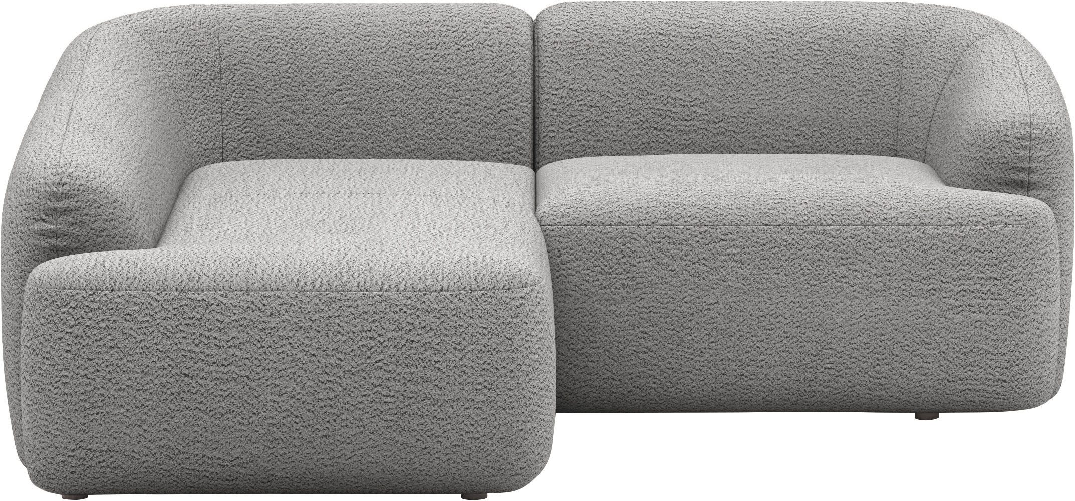 INOSIGN Ecksofa Nergal, kompakte Stellmaße, Breite 216cm, organisches Design, L-Form, Modernes Design, schlichte Optik, stilvoller Blickfang im Wohnzimmer