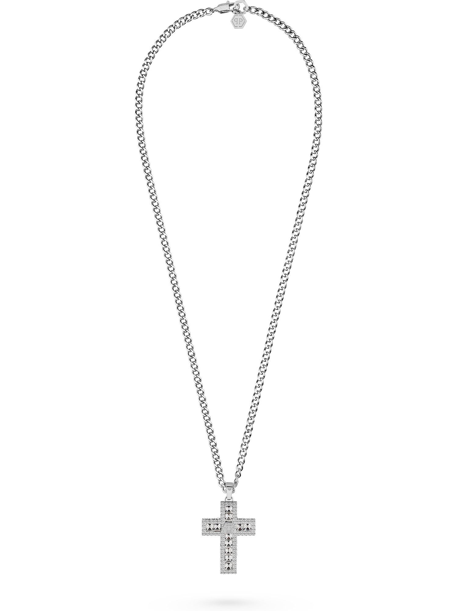 Collier Philipp Plein Herren-Kette Edelstahl 199 Kristall
