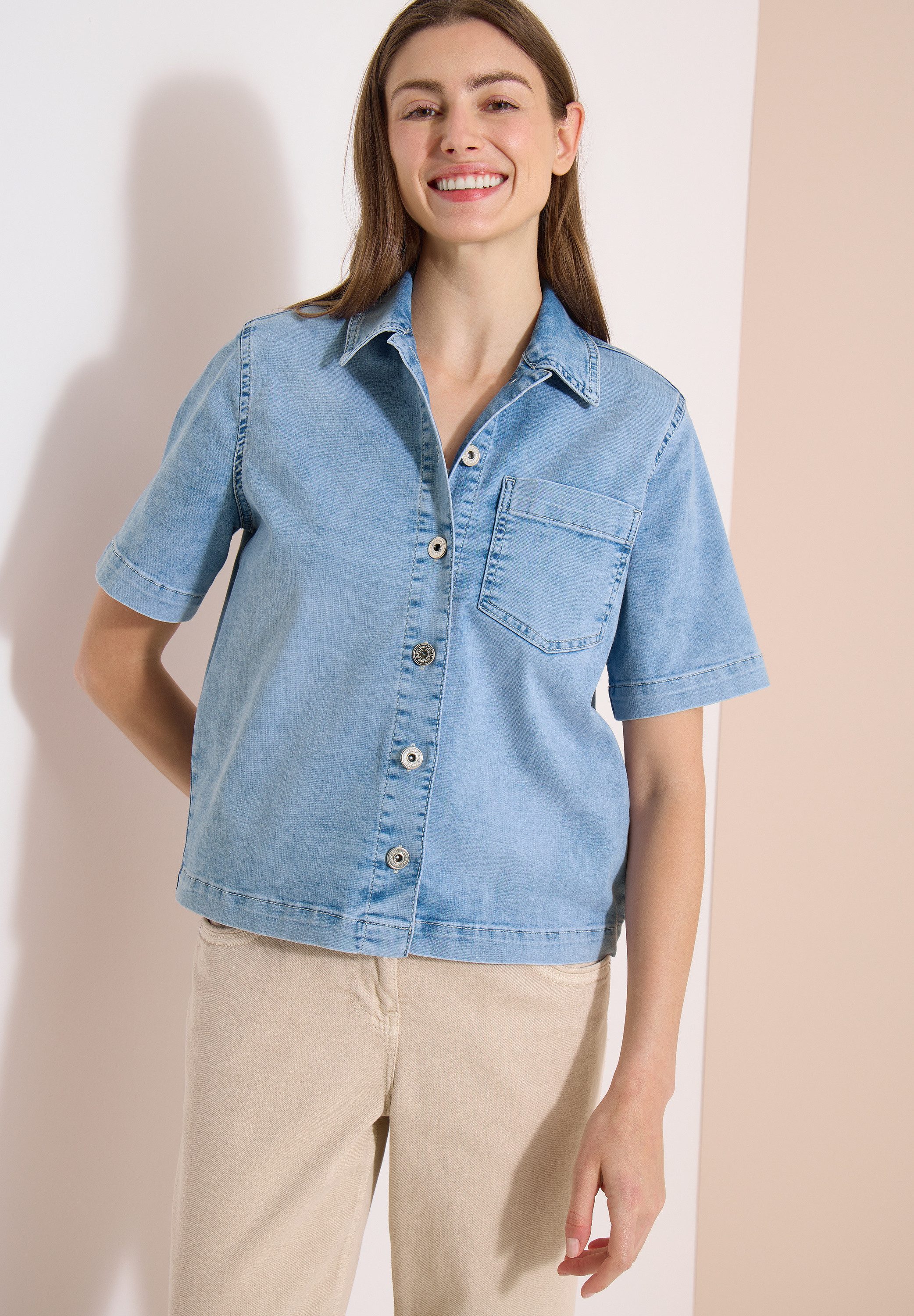 CECIL Jeansjacke in Denim-Optik