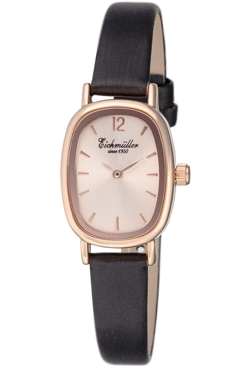 Eichmüller Quarzuhr Klassische Damenuhr RE1088 Rosé schwarz 20x26 mm
