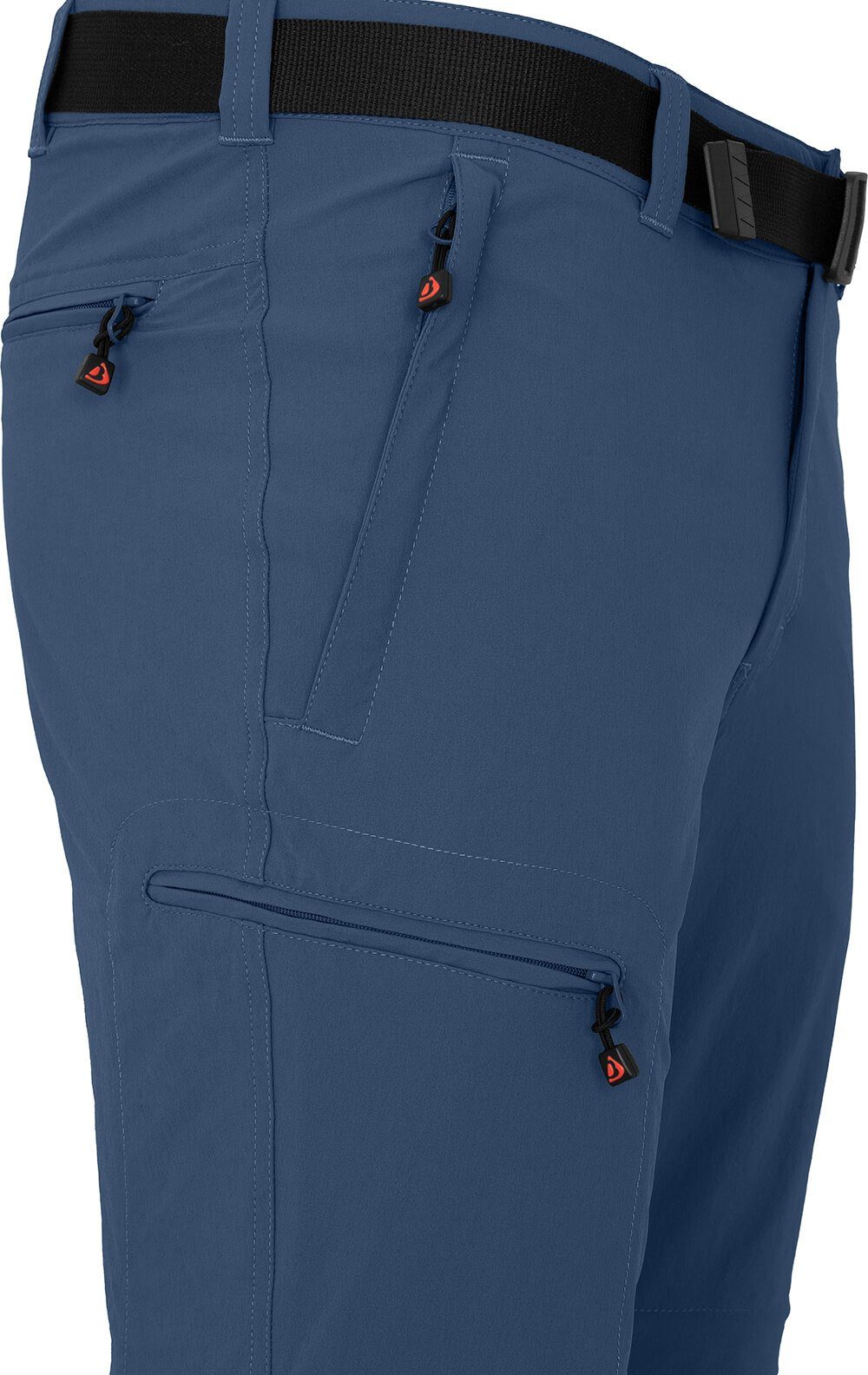 Wanderhose, vielseitig, Normalgrößen, ZIPP-Off enzian blau Herren Zip-off-Hose Bergson BAKER pflegeleicht,