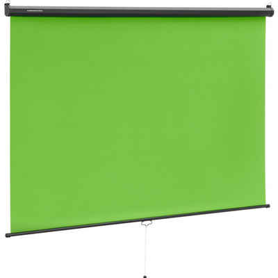 Fromm&Starck Fotohintergrund Green Screen Rolloleinwand Fotowand für Wand und Decke 1760 x 1450 mm
