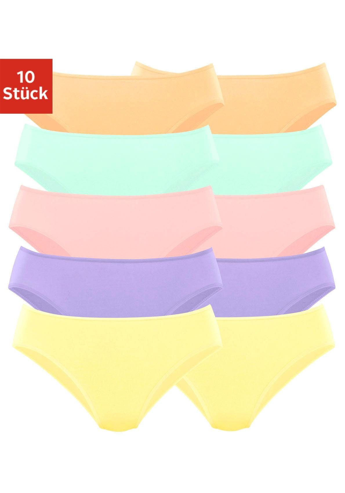 petite fleur Bikinislip (Packung, 10-St) aus elastischer Baumwolle