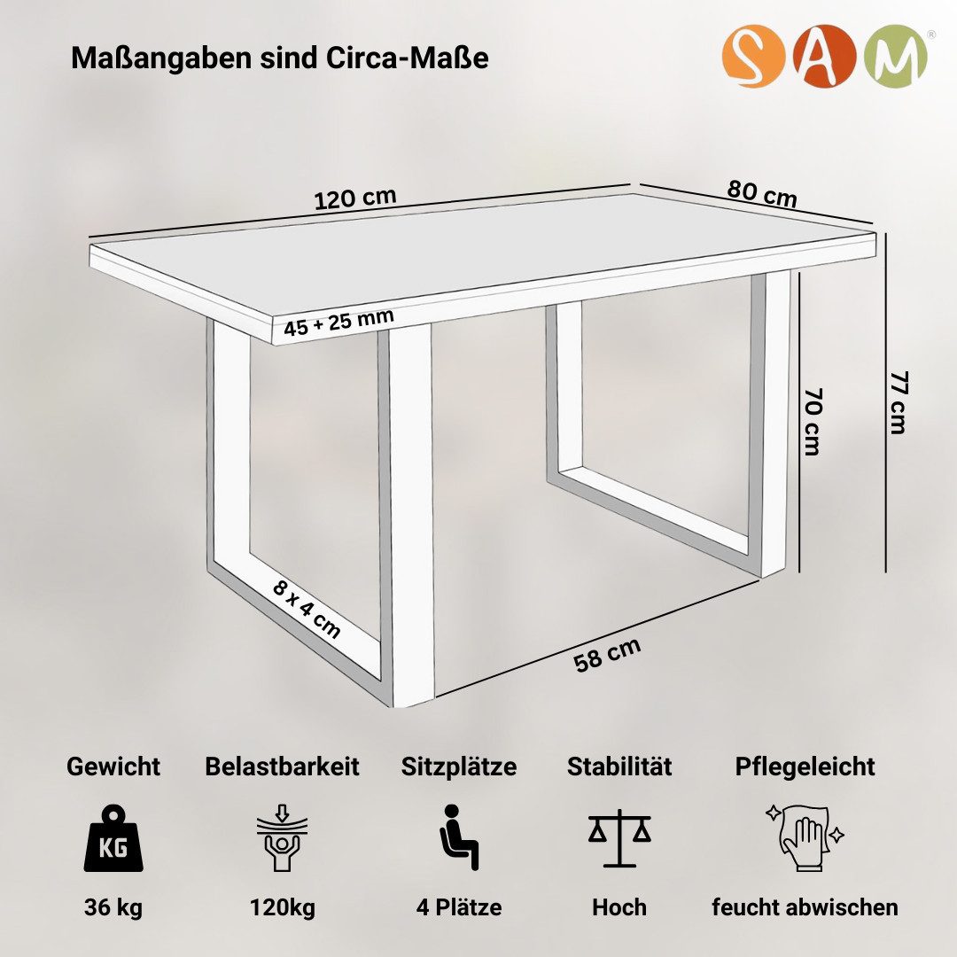 SAM® Esstisch Pearl, Akazienholz, gerade Kante, günstig online kaufen