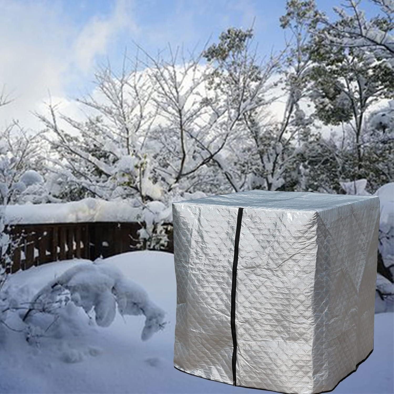 LuxusKollektion Schutzplane IBC Tank Abdeckung 1000L Frostsicher Wasserdicht Silber