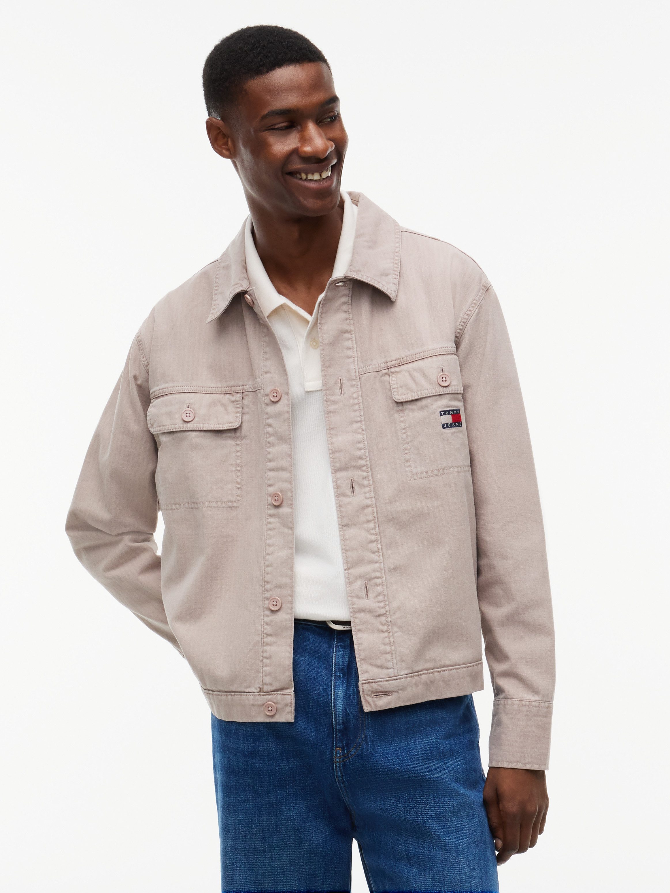 Tommy Jeans Hemdjacke ESSENTIAL OVERSHIRT Regular fit mit Brusttaschen