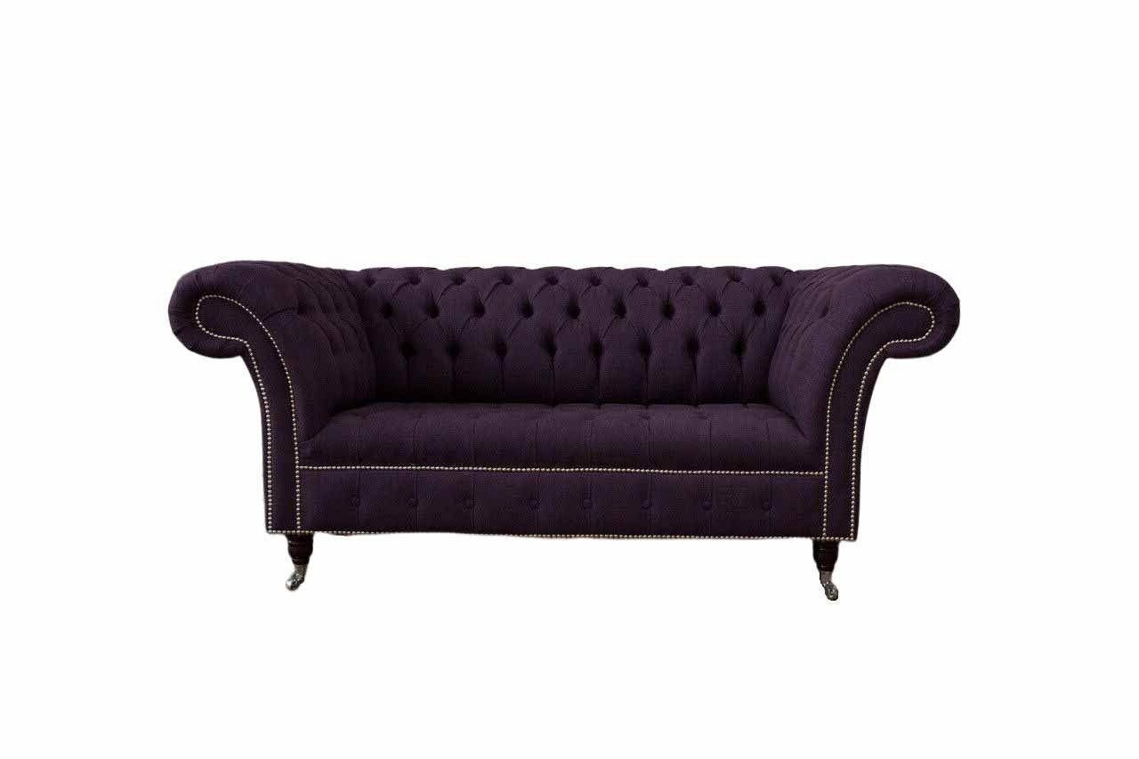 JVmoebel Sofa Sofa Polster Sofas Neu Sofa 2 Sitzer Design Chesterfield Stoff Couch, Made In Europe