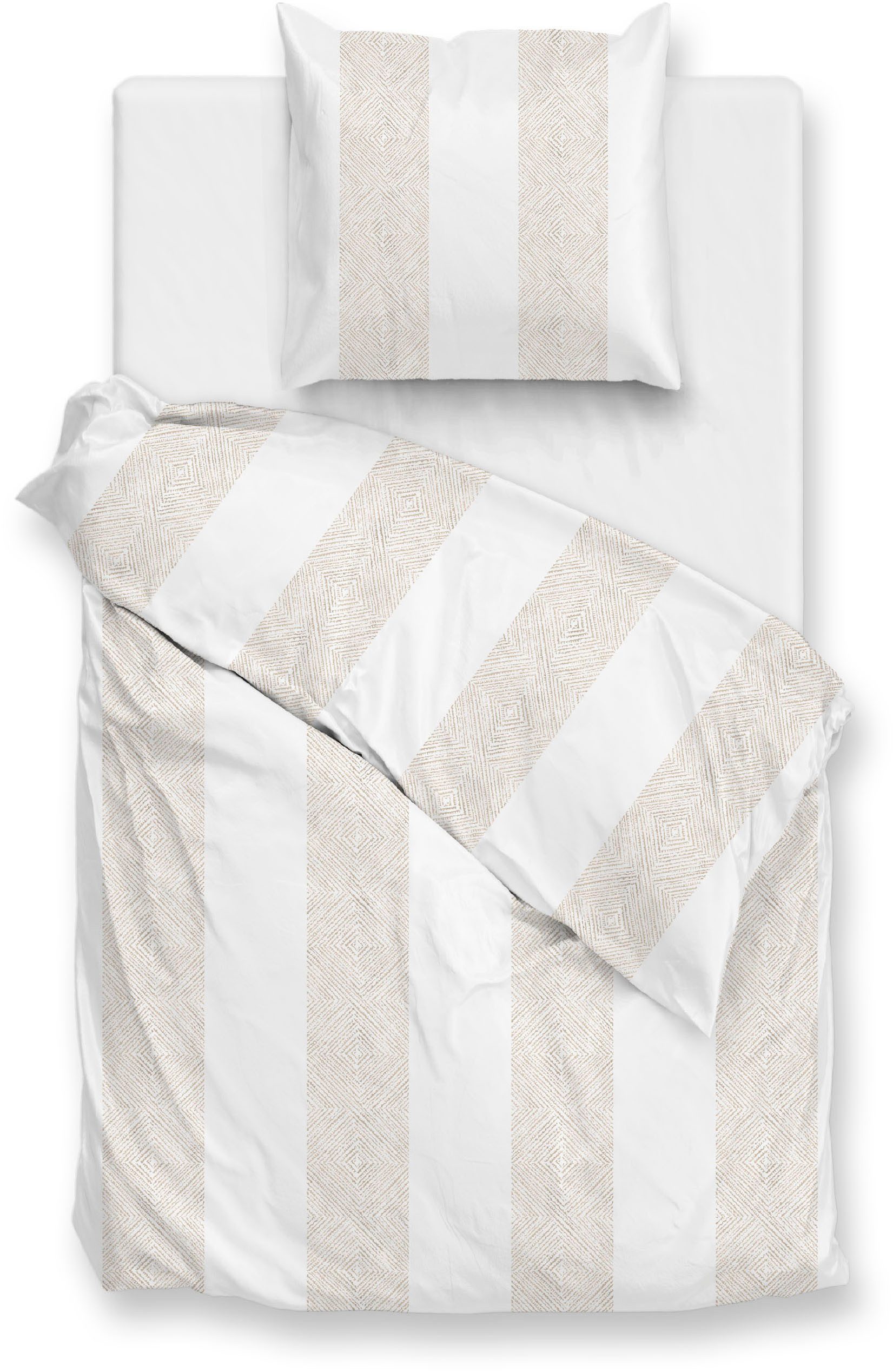 ZO HOME Bettwäsche Zohome Bettwäsche Tratti-di-Satinado, Mako-Satin, 2 teilig, Bettwäsche aus 100% Baumwolle, hochwertige Mako-Satin, ab 135x200 cm.