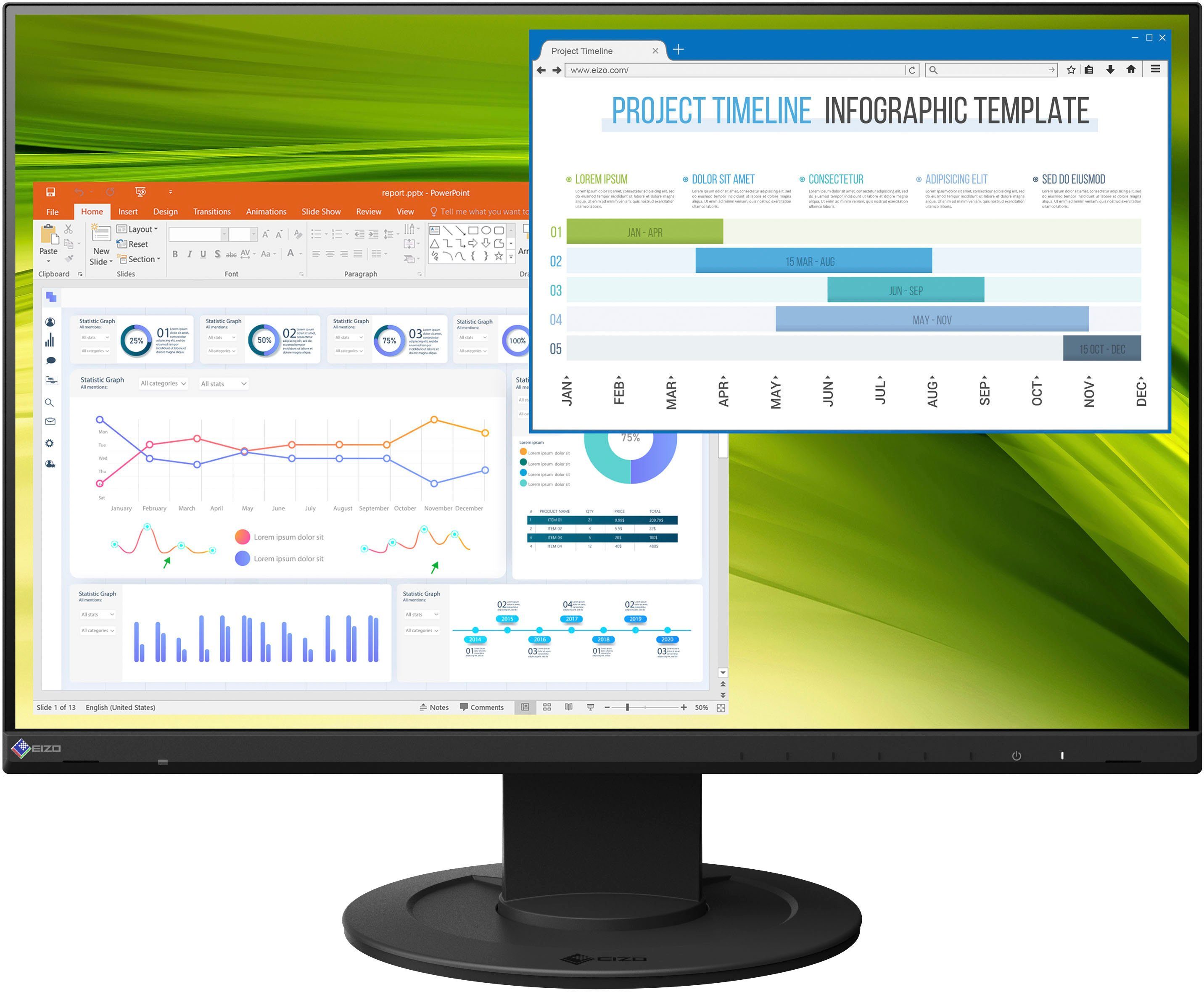Eizo FlexScan EV2360 LED-Monitor (57 cm/23 ", 1920 x 1200 px, WUXGA, 5 ms Reaktionszeit, 60 Hz, IPS)