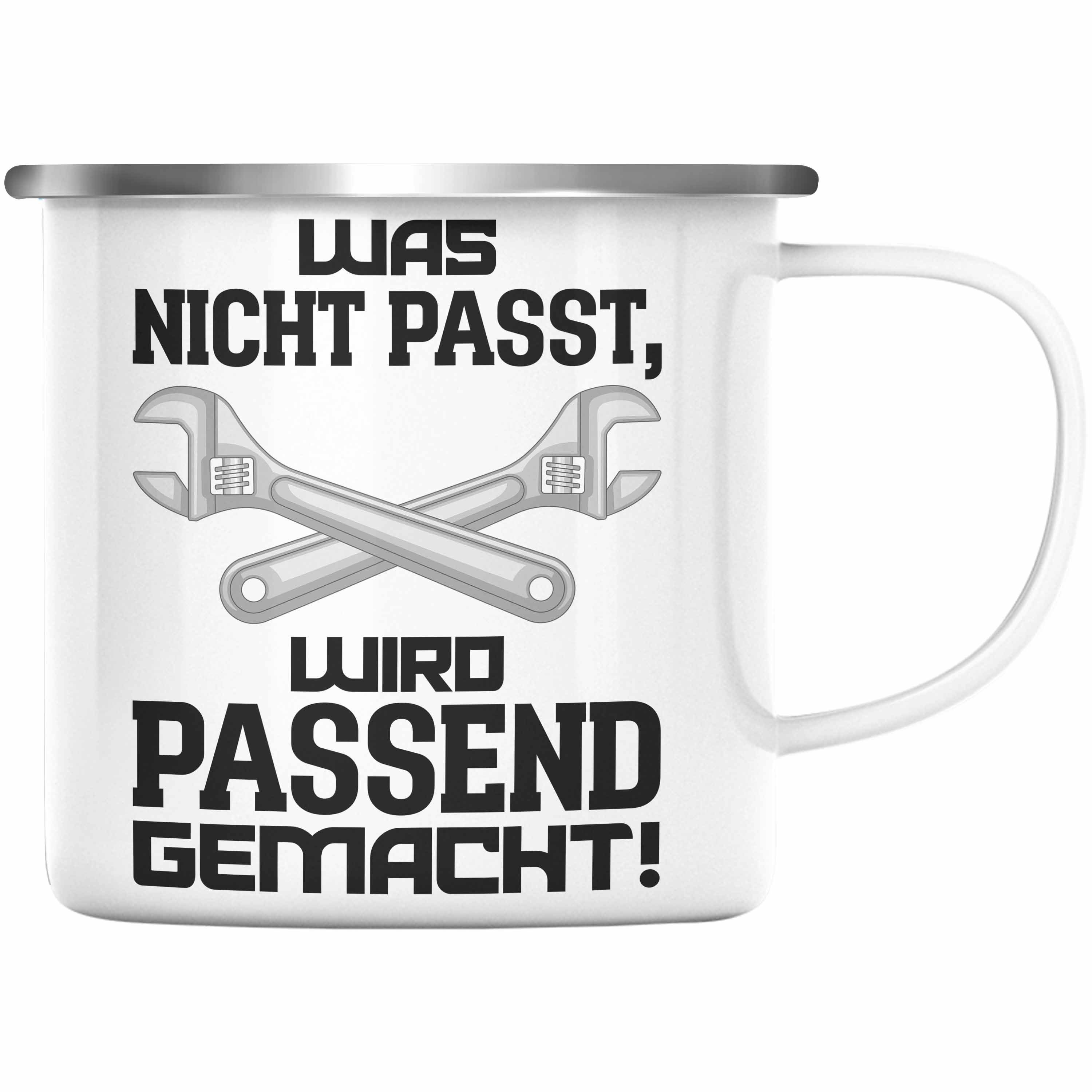 Trendation Thermotasse Trendation - Handwerker Emaille Tasse mit Spruch Geschenke für Handwer
