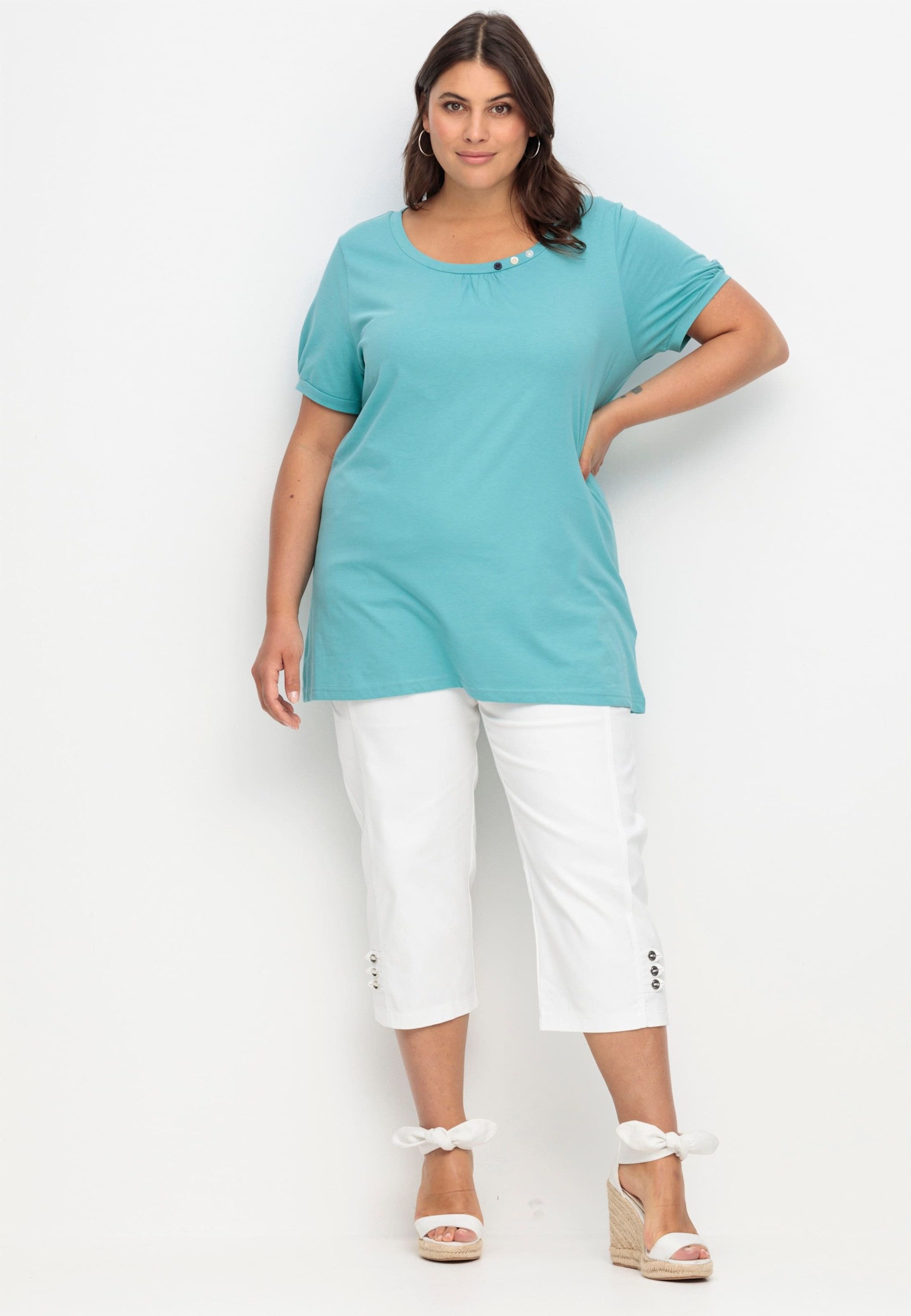 Sieh an! T-Shirt Longshirt Kurzarm – Bild 3 von 4