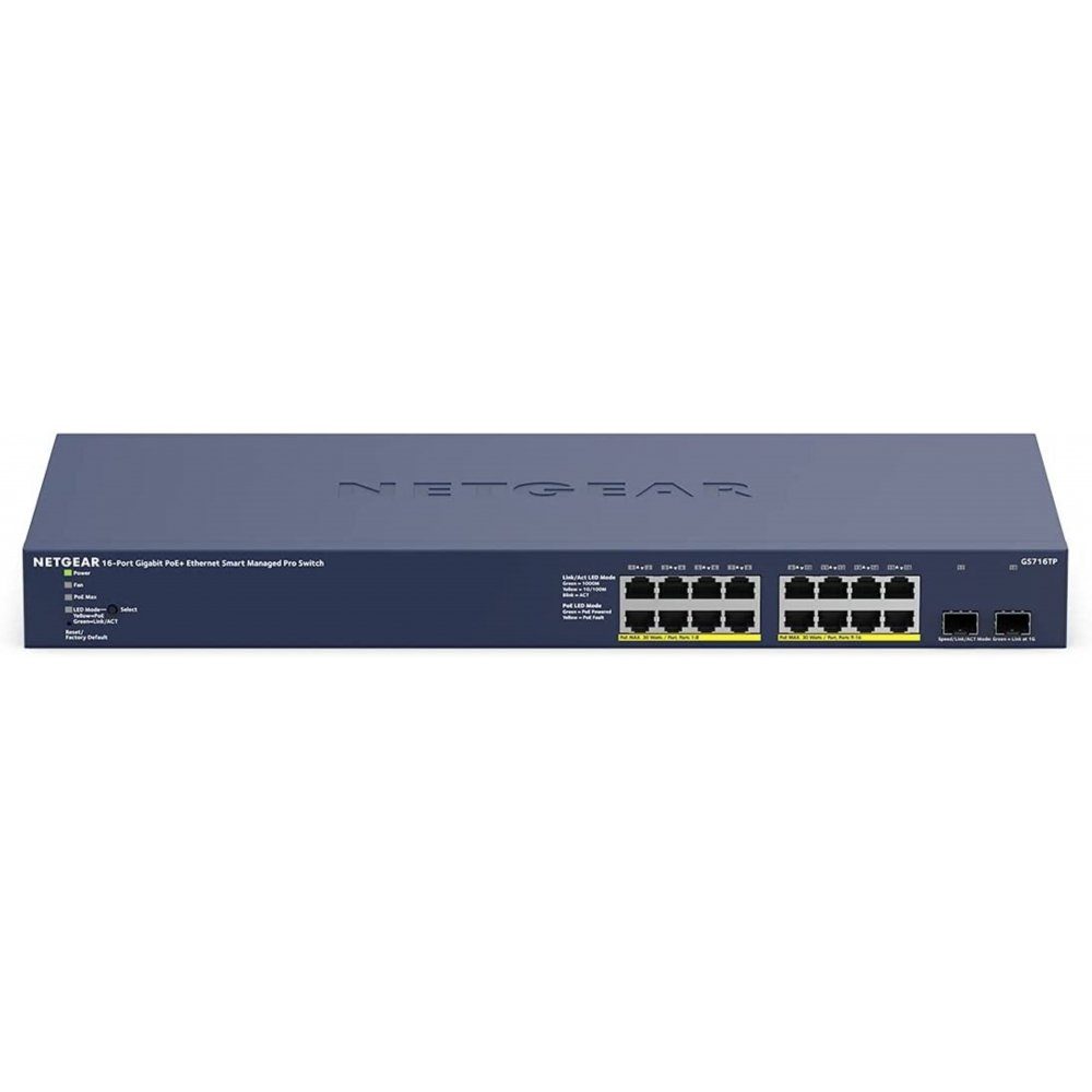 NETGEAR GS716TP-100EUS - Netzwerk-Switch - blau Netzwerk-Switch