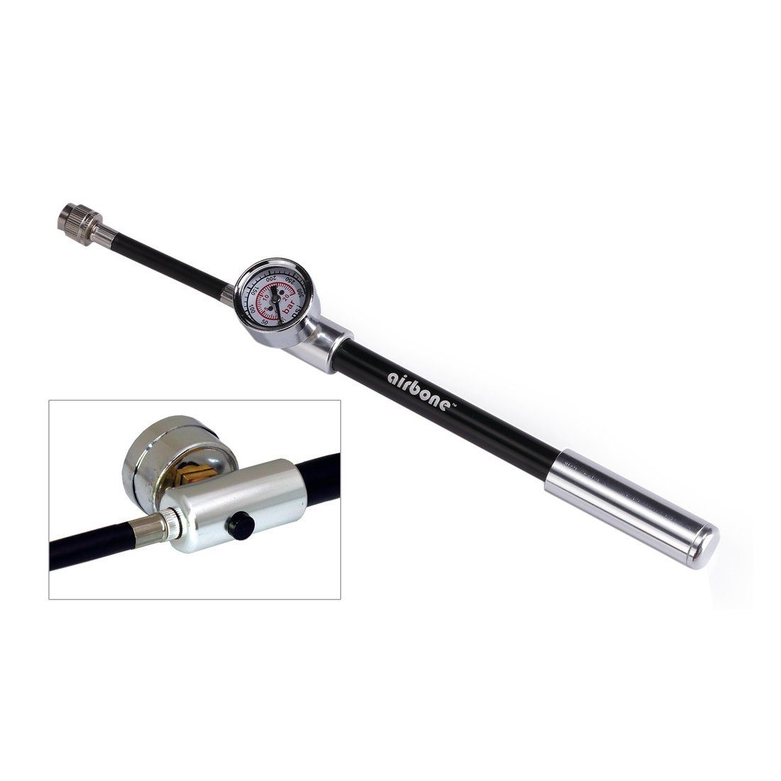 Airbone Luftpumpe Federgabel Pumpe 293mm, 300 psi / 20 bar