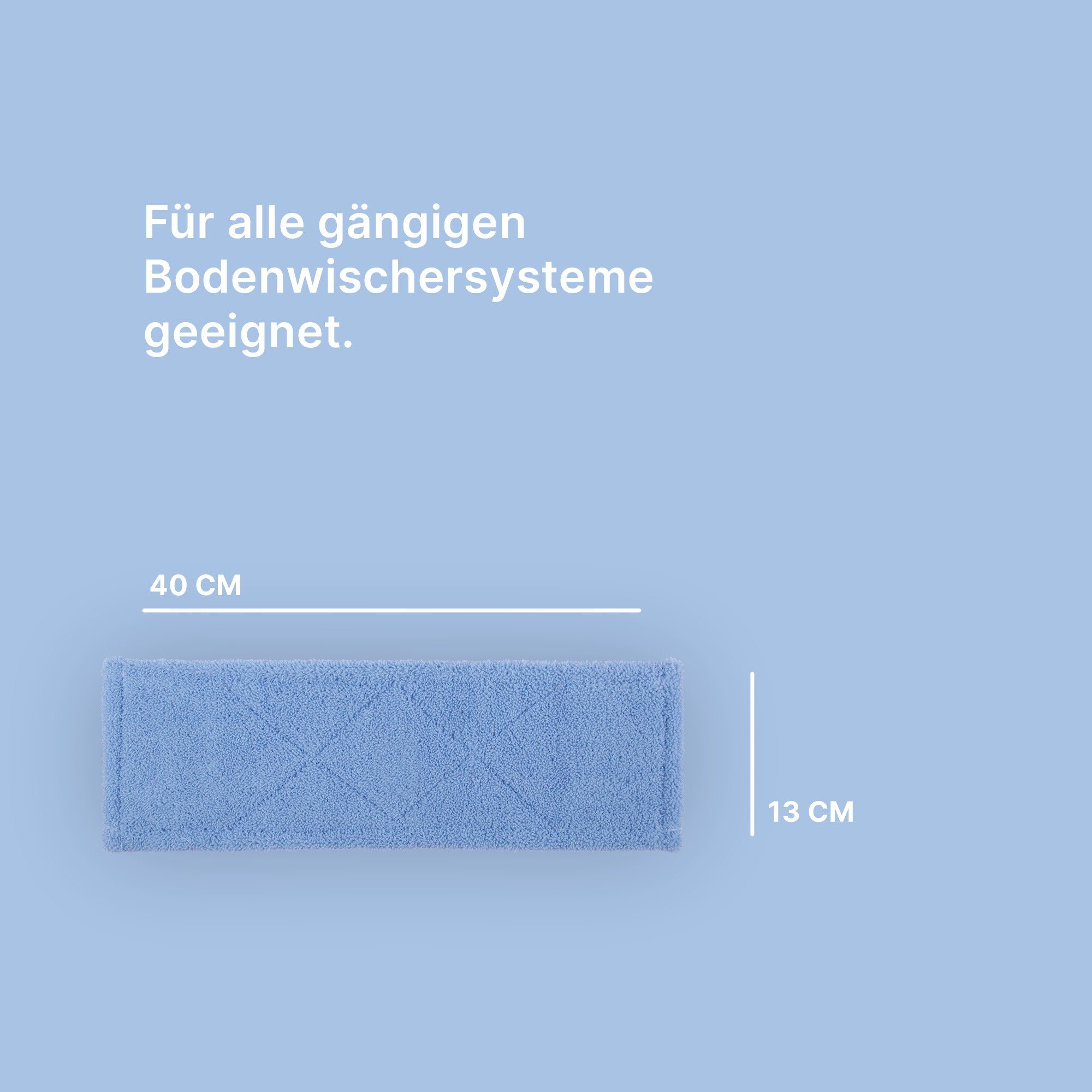 Bestlivings Mikrofaser Wischbezug (Mikrofaser, 40x12 cm, für alle gänigen Klapphalter, 1-tlg., Ersatzbezug für Bodenwischer Flachwischer Bezug - Wischmopp)
