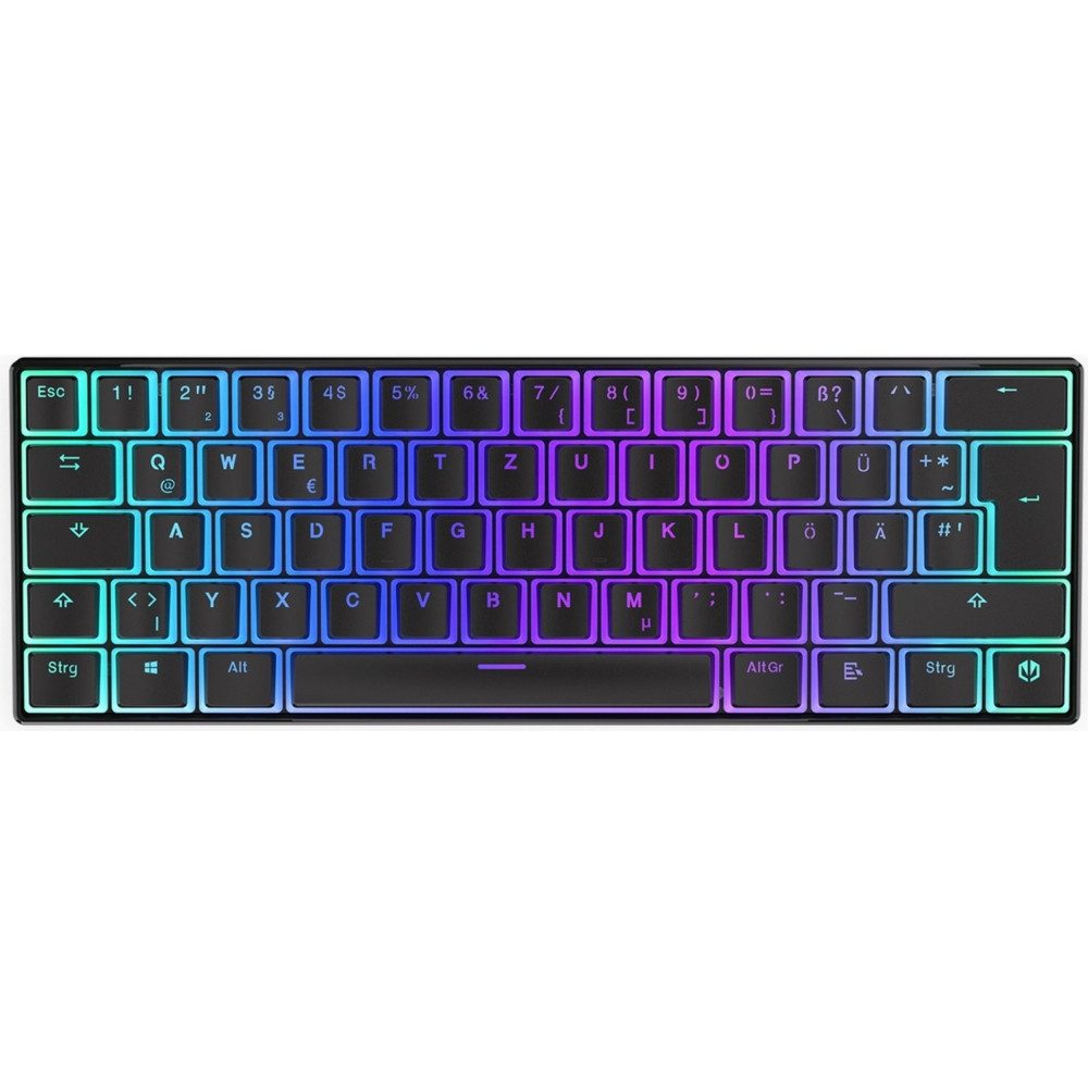 ENDORFY ENDORFY Thock Compact Wireless Gaming-Tastatur, schwarz. Gaming-Tastatur (RGB-Beleuchtung mit Pudding Keycaps)
