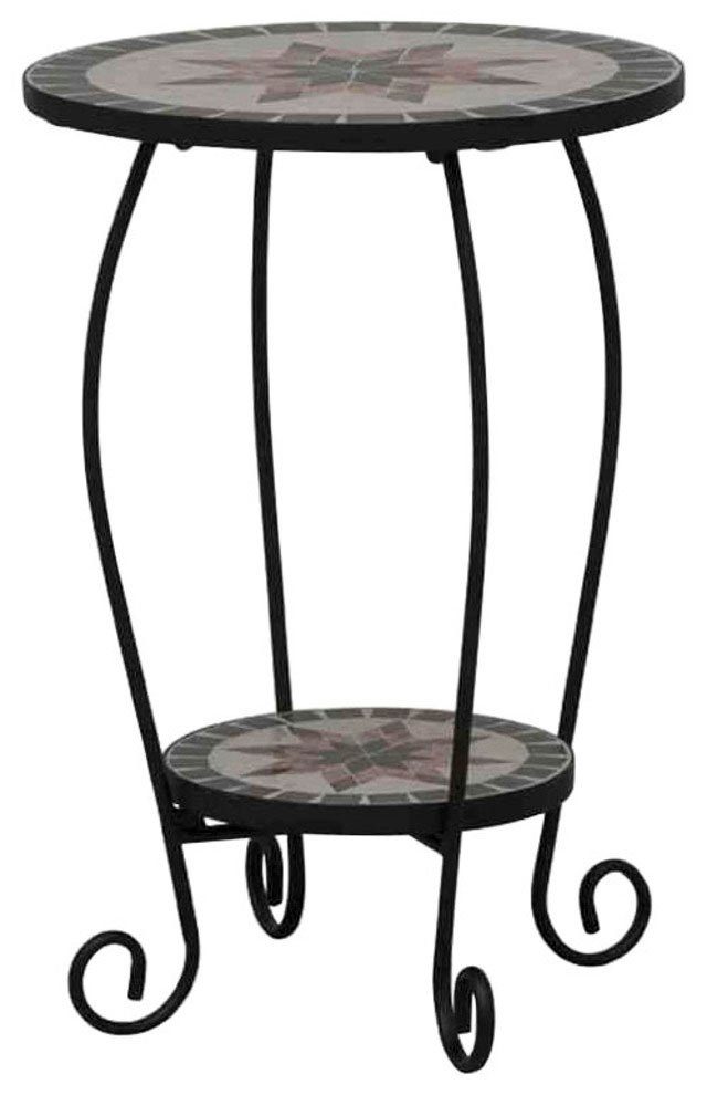 Offizielle Versandhandelsseite Siena Garden Blumentisch Stella (1-St), Eisen Blumenständer, Gestell / 60x40 Mosaik-Optik cm, HxØ