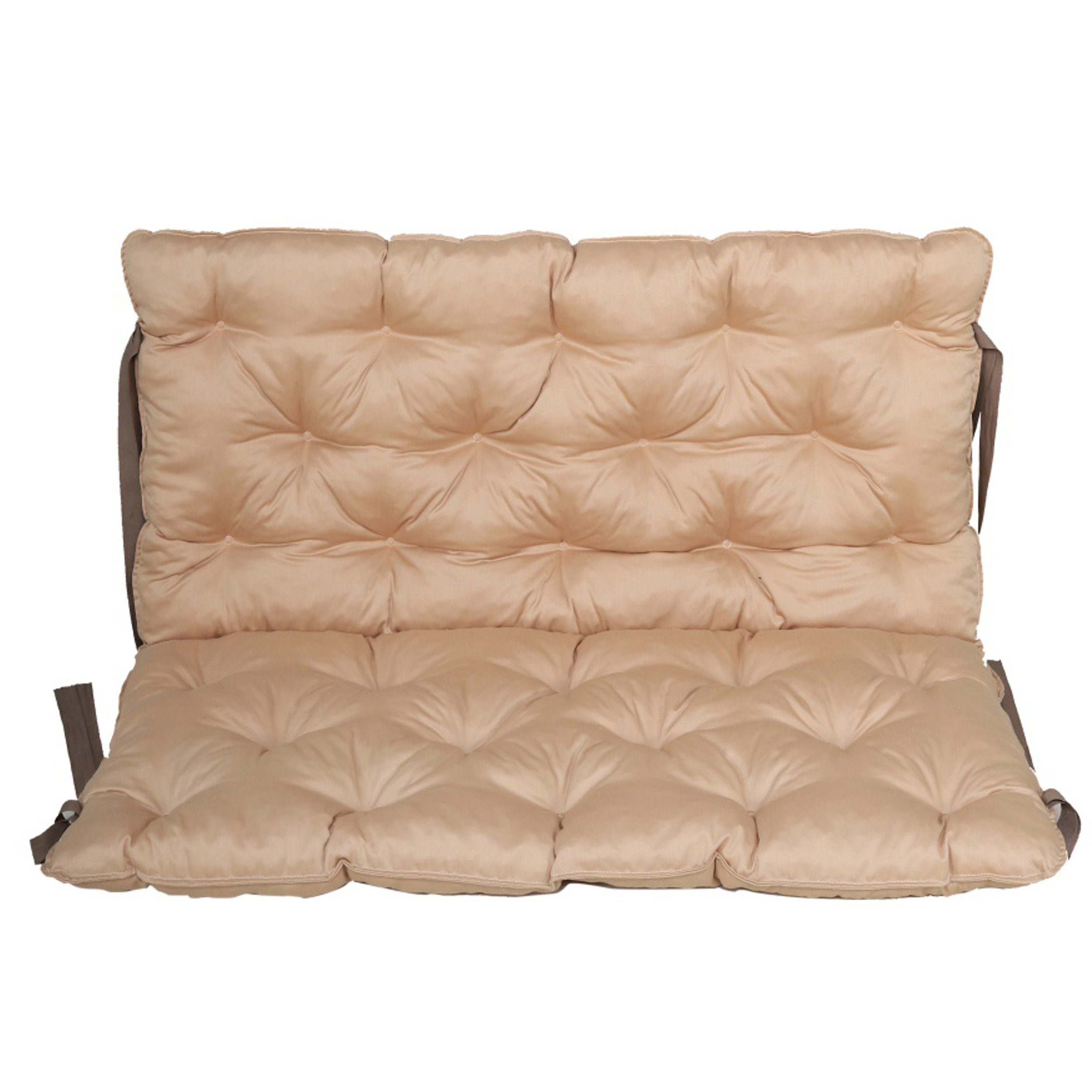 Home Feeling Bankauflage Bankauflage mit Rückenteil ca. 100x98 cm, UV beständiger Stoff!