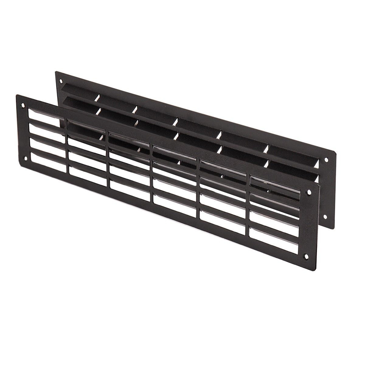 MS Мебельная фурнитура Вентиляционные решетки 1 Paar Türlüftungsgitter Schwarz matt 500x100mm