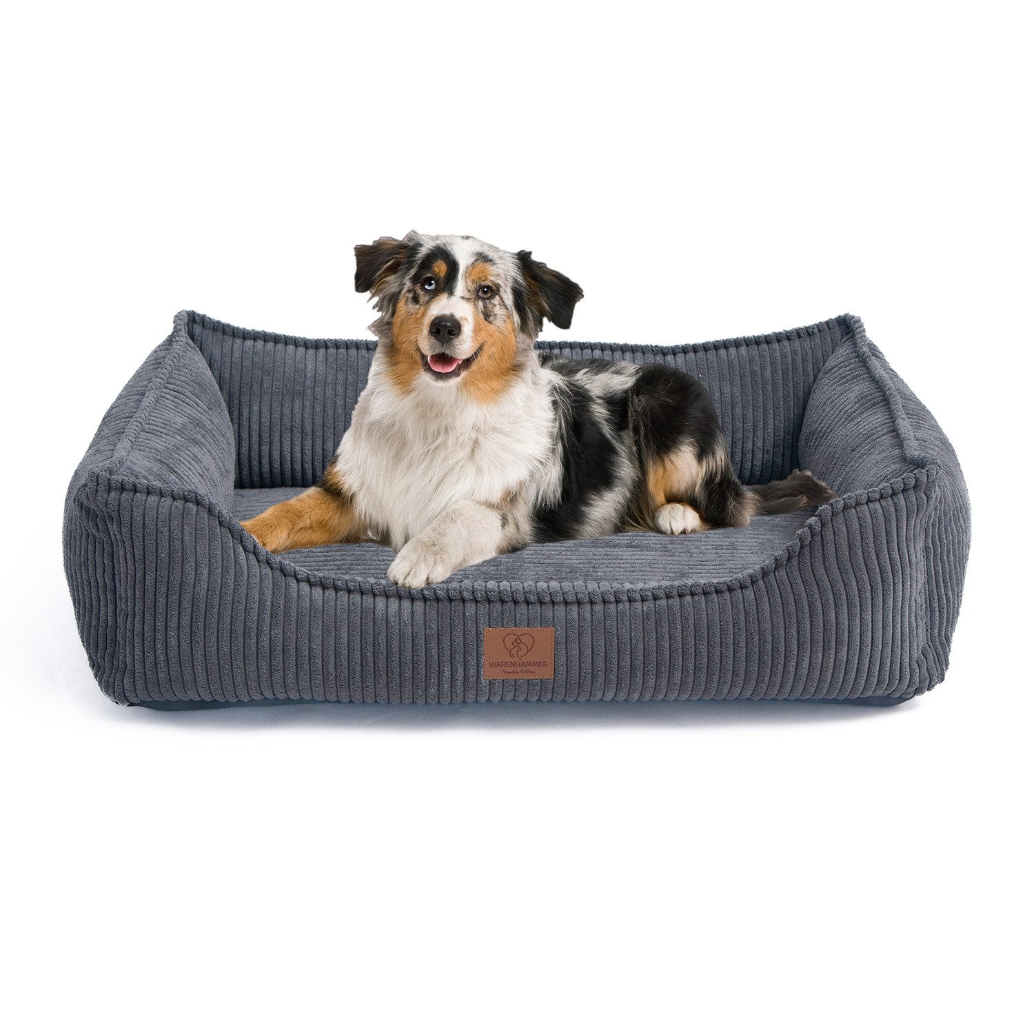 Warenhammer Tierbett Orthopädisches Premium Hundebett, flauschig weich, abnehmbar/waschbar, Cord, wärmender Cord Bezug / herausnehmbare Innenmatratze – Bild 5 von 5