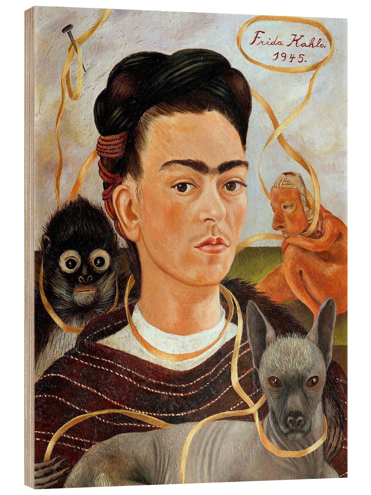 Wandbild Selbstbildnis mit Äffchen, 1945