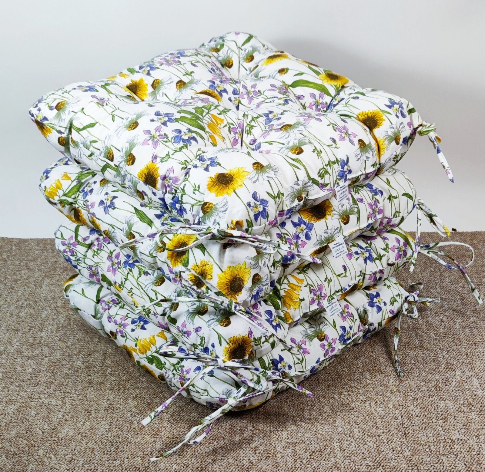 Rattani Sitzkissen Set 4x Stuhlkissen/Sitzkissen Klara günstig online kaufen