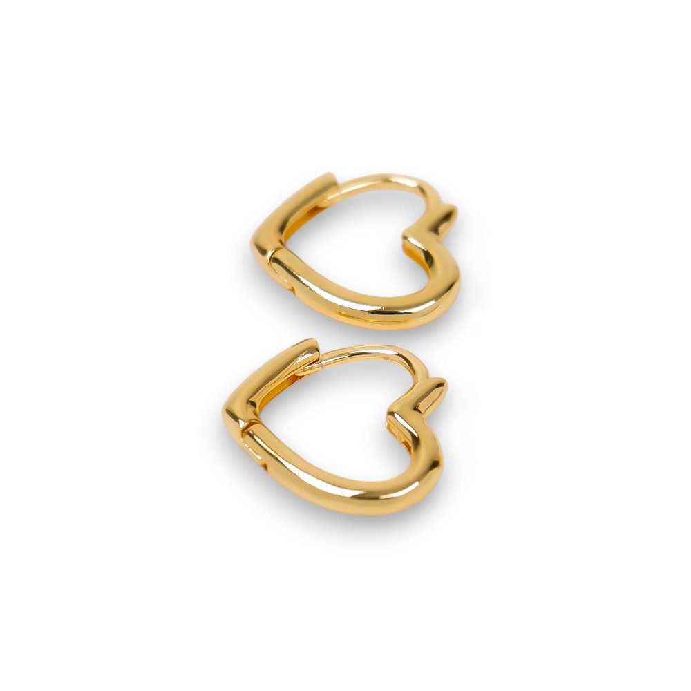 SHELAGO Klappcreolen Ohrringe-Paar Herz Creolen Damen-kleine Ohrringe-Herz Ohrringe (inkl. Geschenkverpackung), kleine Damen Ohrringe