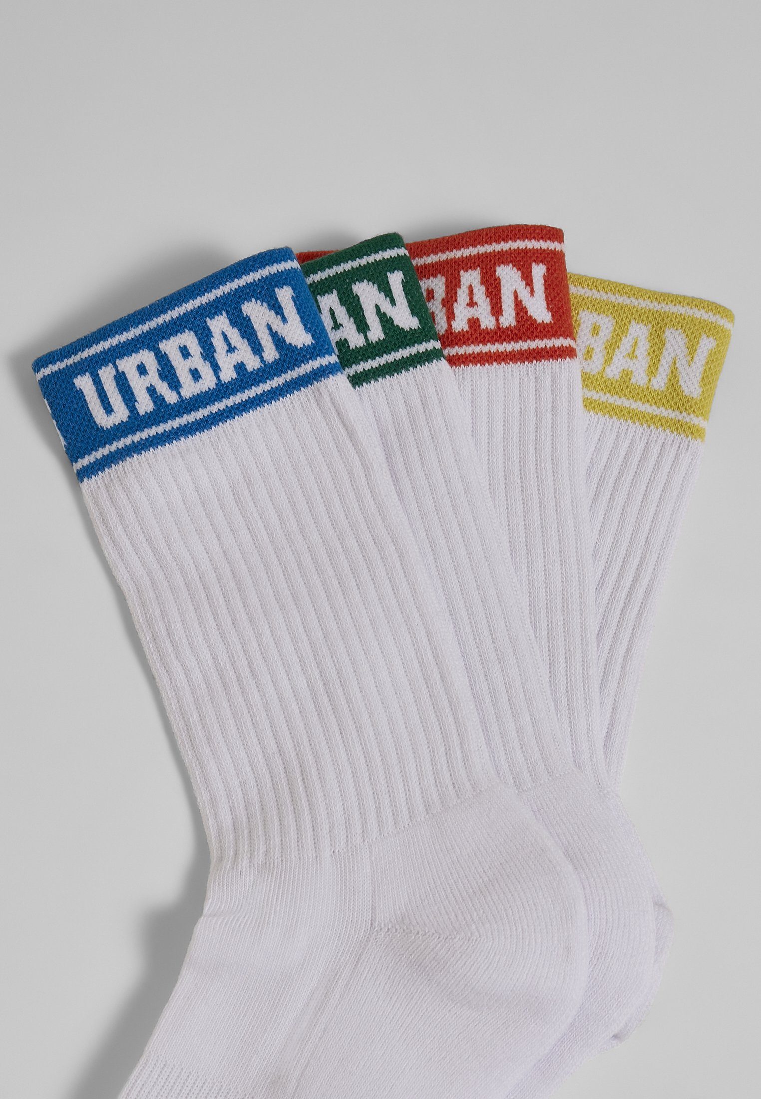 CLASSICS (1-Paar) Cuff Freizeitsocken Coloured 4-Pack Accessoires Short Logo URBAN Sporty Socks