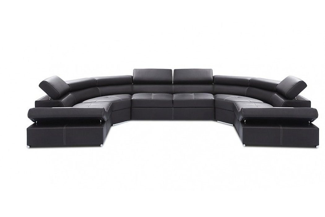 JVmoebel Ecksofa, XXL Wohnlandschaft 100% ITALY LEDER Sofa Couch Polster Design Eck