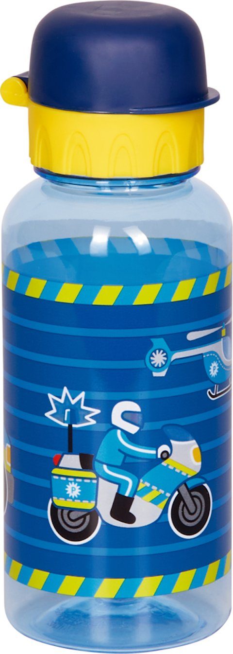 COPPENRATH DIE SPIEGELBURG Trinkflasche »Trinkflasche Polizei, ca. 0,4l  (Wenn ich mal groß bin) blau«, spülmaschinenfester Trinkaufsatz