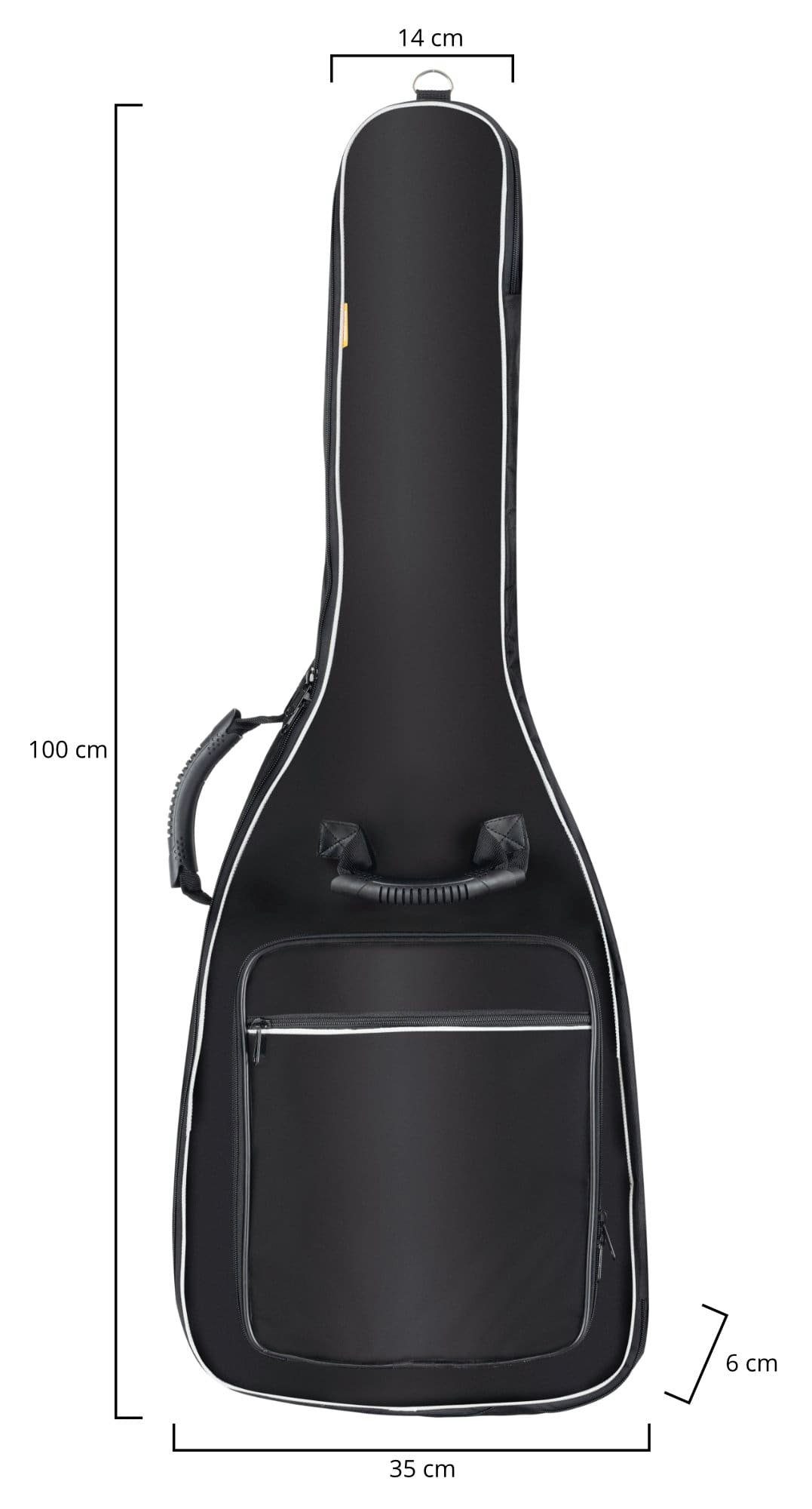 McGrey Gitarrentasche Ecobag E-Gitarrentasche (Gigbag mit weicher Polsterung, inkl. 2 Fronttaschen für Noten/Zubehör), 2 ergonomische, verstärkte Tragegriffe