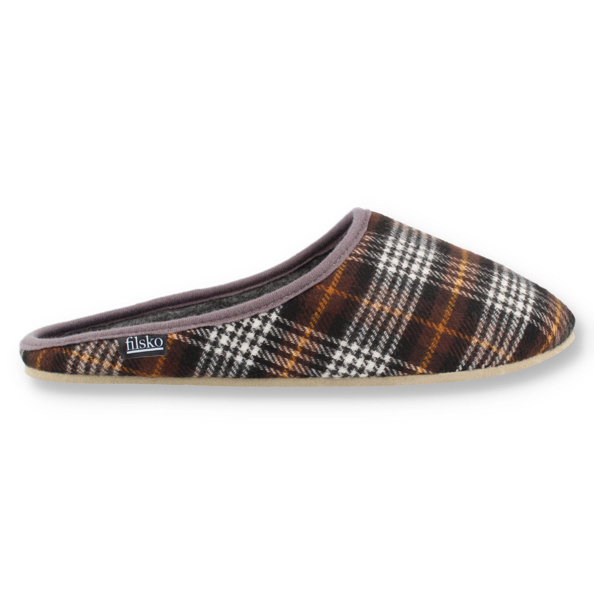 filsko Abisko kariert Damen Herren Kinder Hausschuh Filzpantoffeln, Leichtgewicht, Gästehausschuhe, Slip-On, Gummisohle