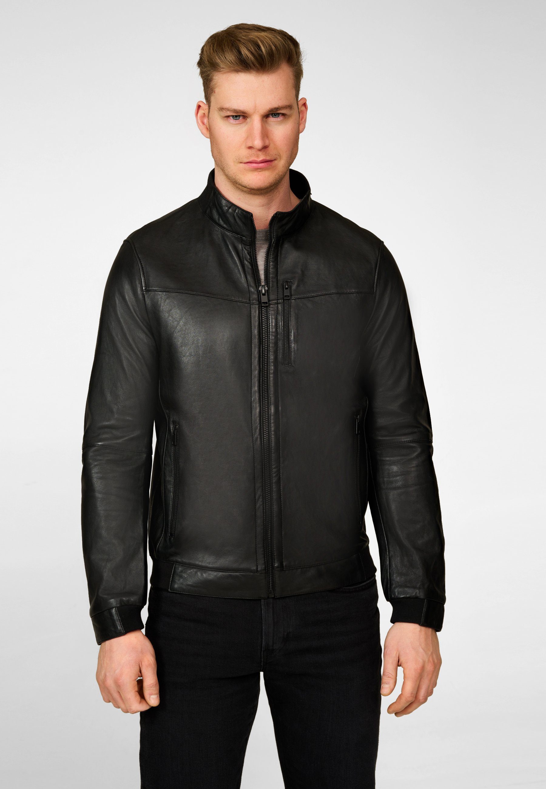 RICANO Lederjacke Durano Hochwertiges Lamm-Nappa Leder