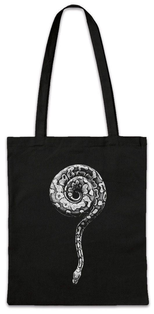 Beuteltasche Snake Questionmark Stofftasche Schlange Serpent Klapperschlange