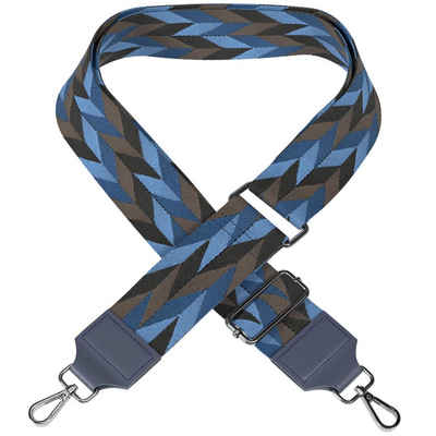 EAZY CASE Schulterriemen Schultergurte für Taschen gemustert Breiter Riemen zum Umhängen für Umhängetasche Bunt Wechselgürtel Blau