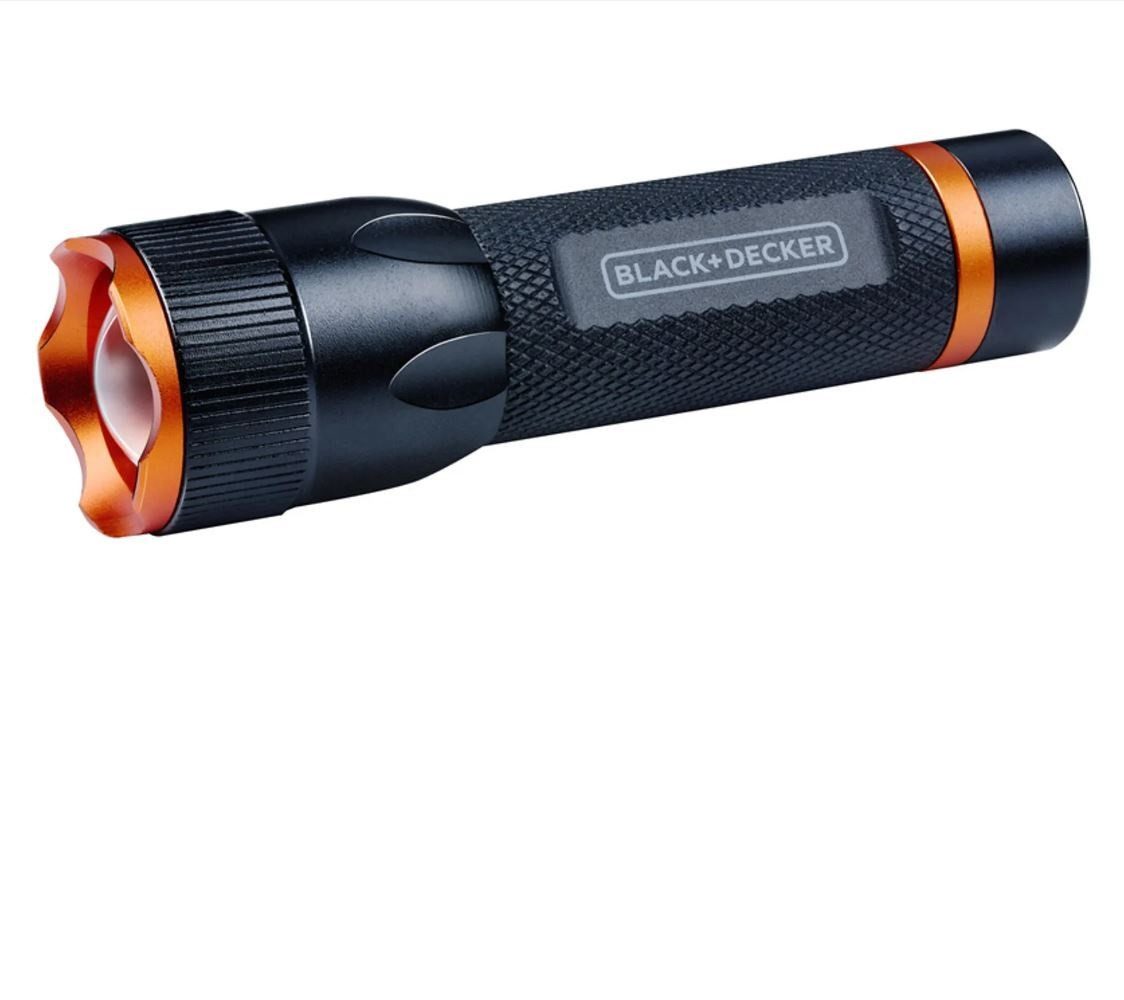 Black + Decker LED Taschenlampe LED-Taschenlampe 1 Watt, 65 Meter Reichweite, Länge 97 mm