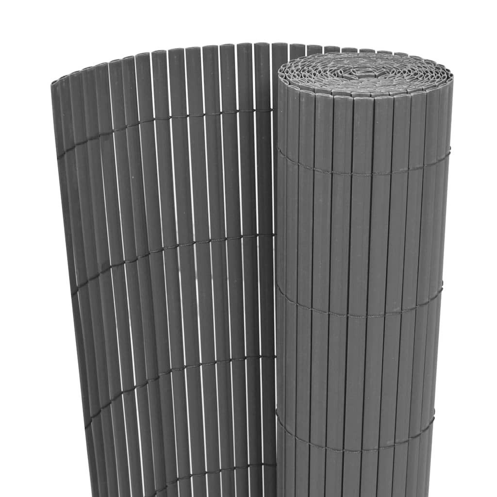 vidaXL Gartenzaun Gartenzaun Grau 150 x 300 cm PVC, (1-St)