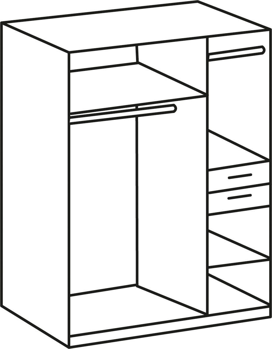 (Set, Eiche Bitburg, 3-St) Schrank-Set Nachbildung Wimex Sägerau