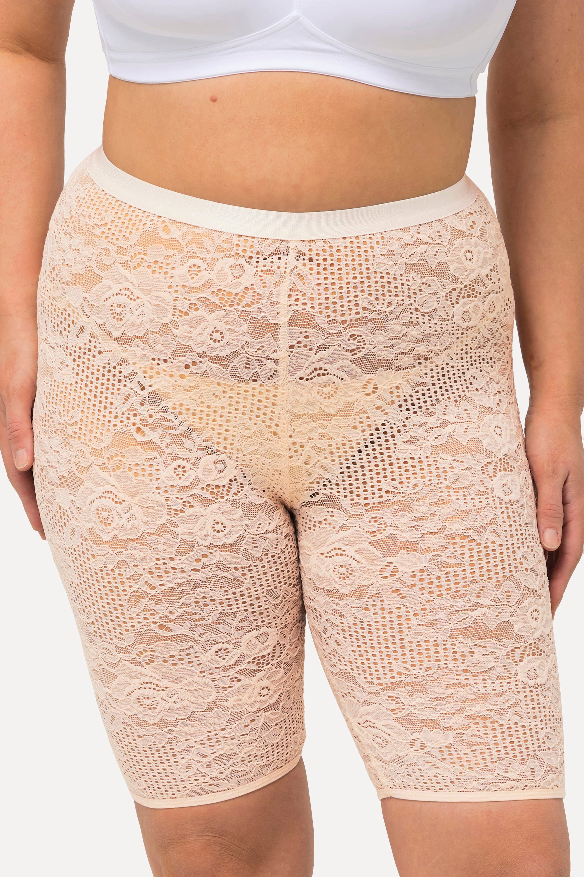 Ulla Popken Feinstrumpfhose Strumpf-Radler Vollspitze transparent günstig online kaufen