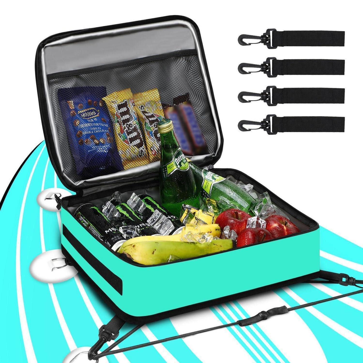 LuxusKollektion Kühltasche Paddle Board Kühltasche Isoliert Auslaufsicher 10 Dosen SUP Grün