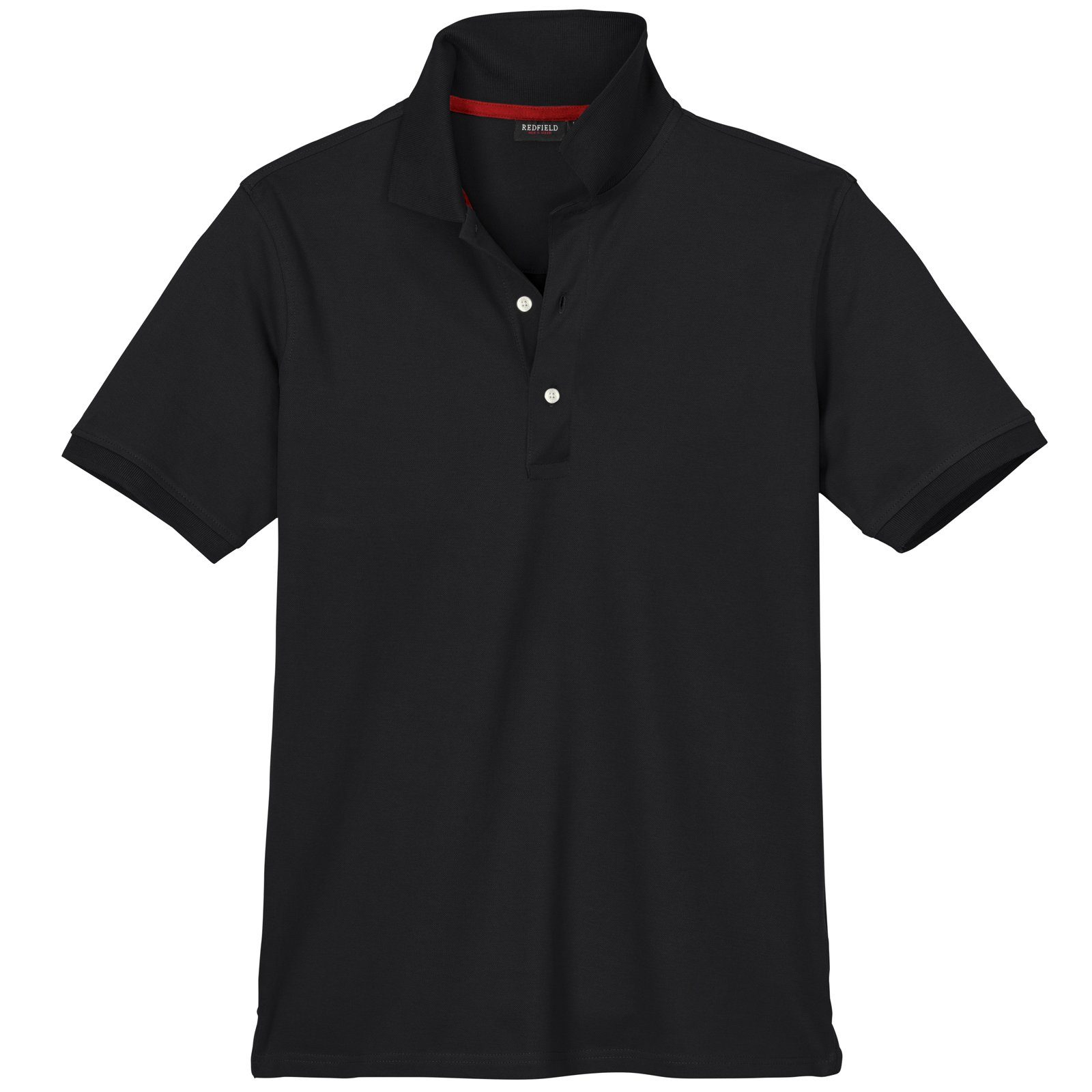 redfield Poloshirt Redfield Basic Stretch-Poloshirt Übergröße schwarz günstig online kaufen