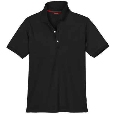 redfield Poloshirt Große Größen Basic Stretch-Poloshirt schwarz Redfield