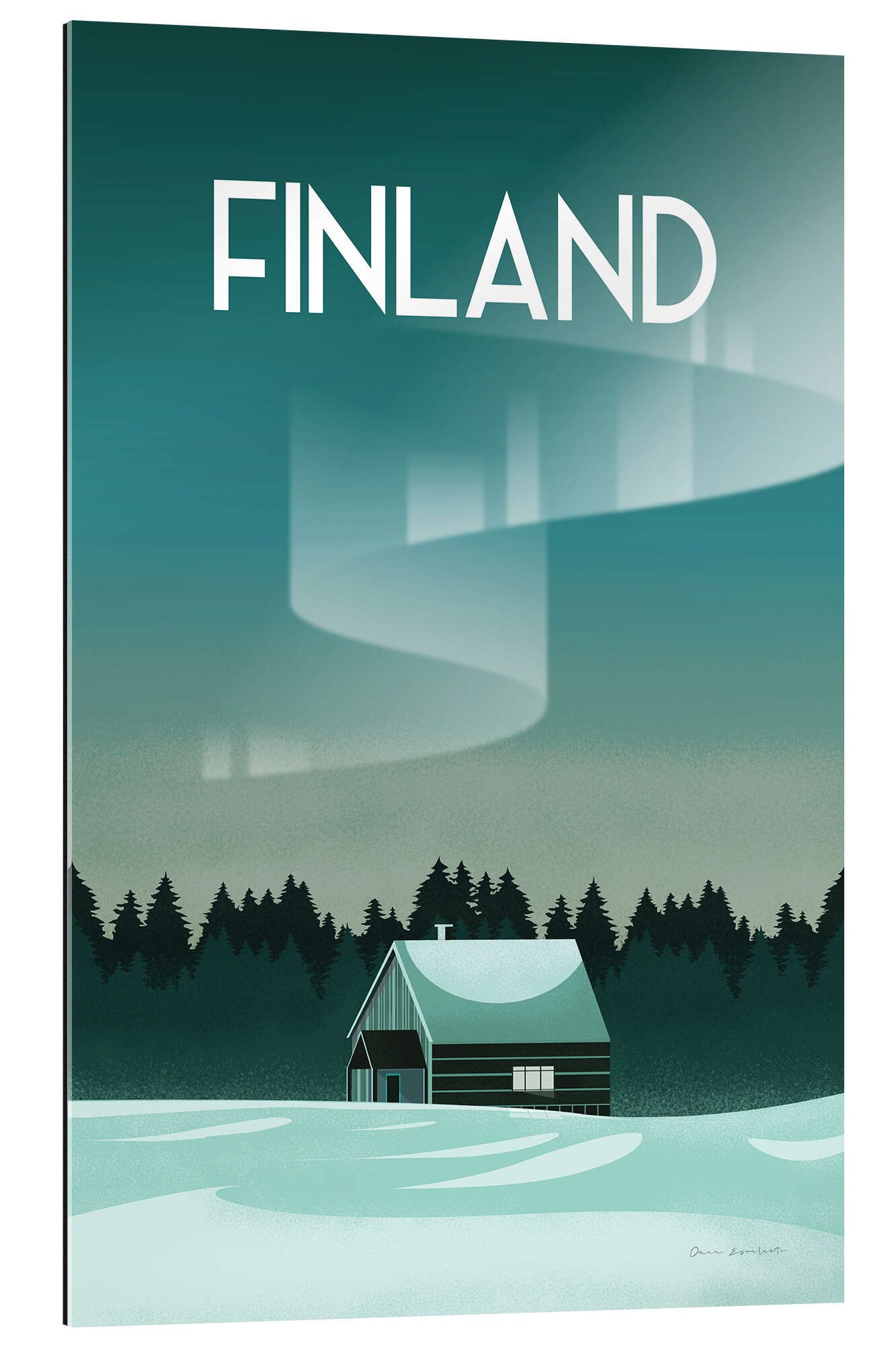 Posterlounge XXL-Wandbild Omar Escalante, Finnland, Wohnzimmer Illustration