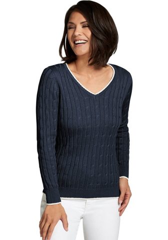 Пуловер с с V-образным вырезом