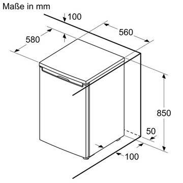 BOSCH Table Top Kühlschrank KTR15NWEB, 85 cm hoch, 56 cm breit