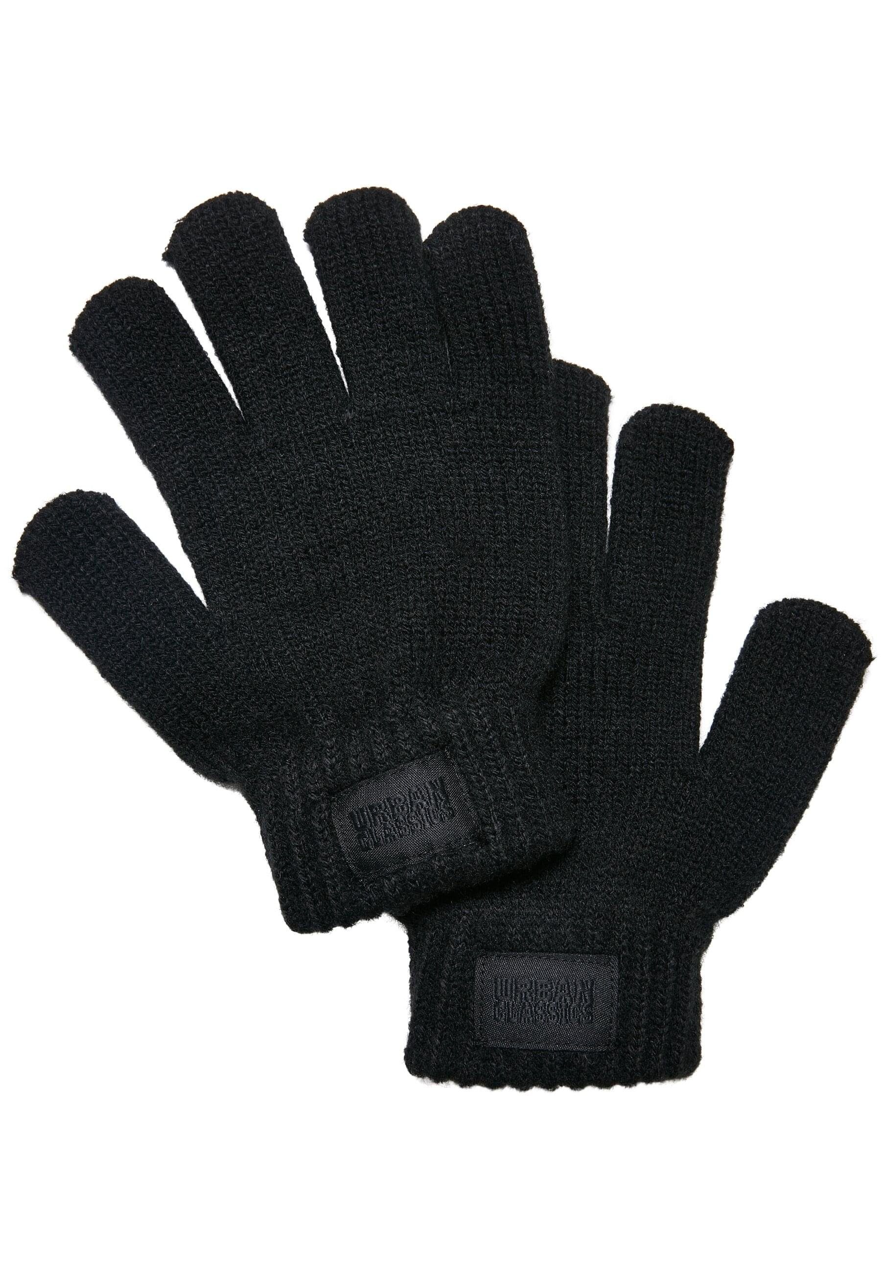 URBAN CLASSICS Gloves black Unisex Knit Baumwollhandschuhe Kids