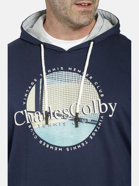 Charles Colby Kapuzensweatshirt EARL COLUM +Fit Kollektion Kontrastkapuze