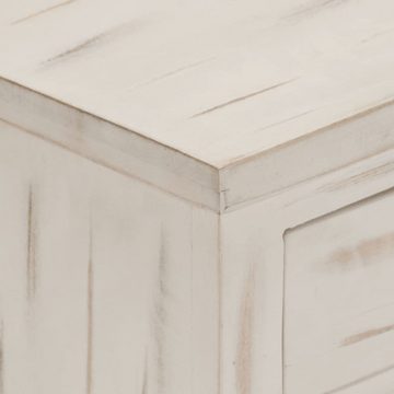 vidaXL Nachttisch Nachttisch Weiß 40×30×50 cm Massivholz Mango